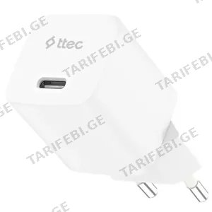 Ttec SmartCharger GAN 20W PD Travel Fast Charger White 2SCG20B