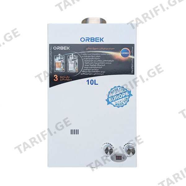 წყლის გამაცხელებელი ORBEK - PB1020C-03-XX თეთრი (კომპლექტი)