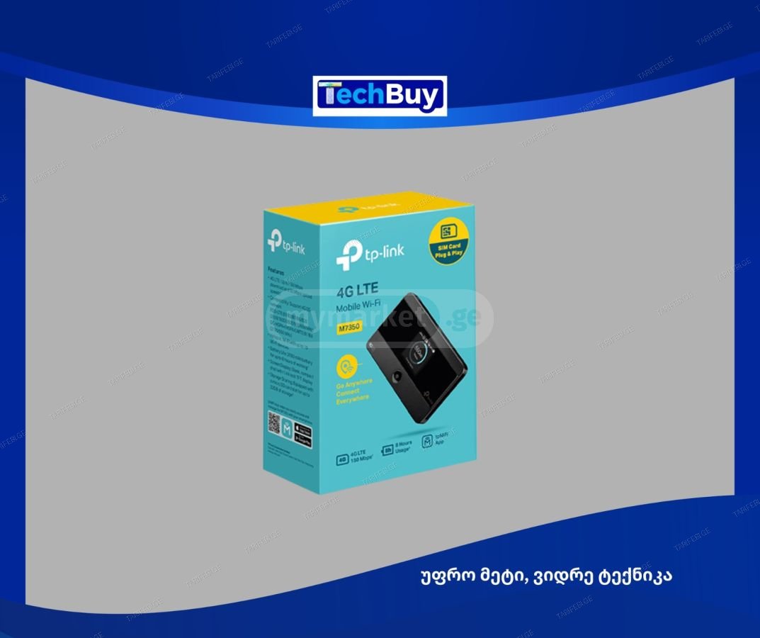 4G LTE როუტერი ელემენტით. TP-link M7350