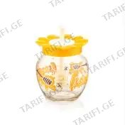 მინის თაფლის ქილა 380მლ C-00180 Luxplastic