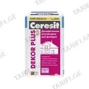 საფასადე ფითხი მიუნხენის ფაქტურით Decor Plus 25კგ CERESIT