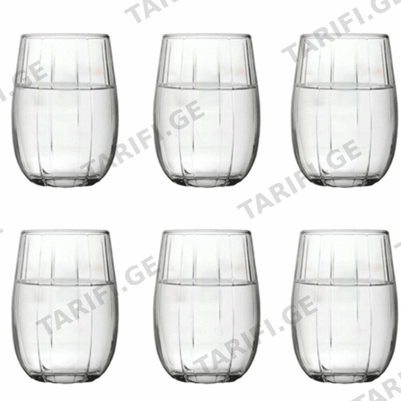 წყლის ჭიქა PASABAHCE LINKA (380ML, 6PCS)