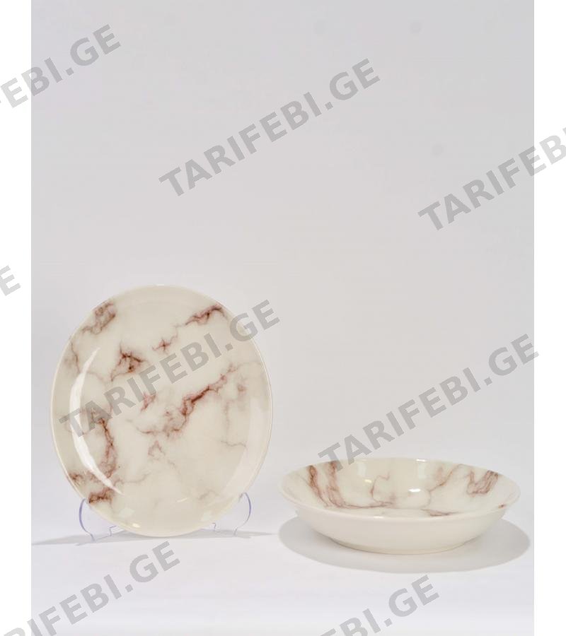 თეფში ფაიფურის MARBLE MURDUM 22სმ HR22DU907R15 მწარ. PASHA HOME