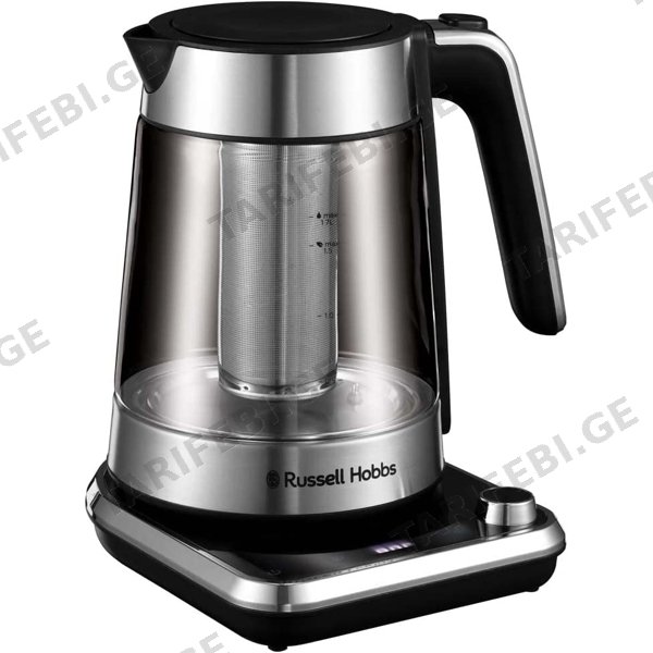 ელექტრო ჩაიდანი Russel Hobbs 26200-70/RH Attentiv, 2400W, 1.7L, Electric Kettle, Black/Silver