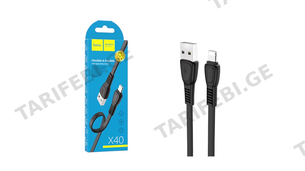 Hoco X40 USB to lightning black