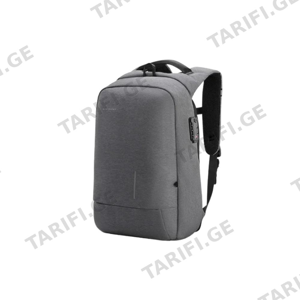 ზურგჩანთა Kingsons Anti Theft Commuter Backpack With USB Charger 15.6″ Grey – KS3149W-D