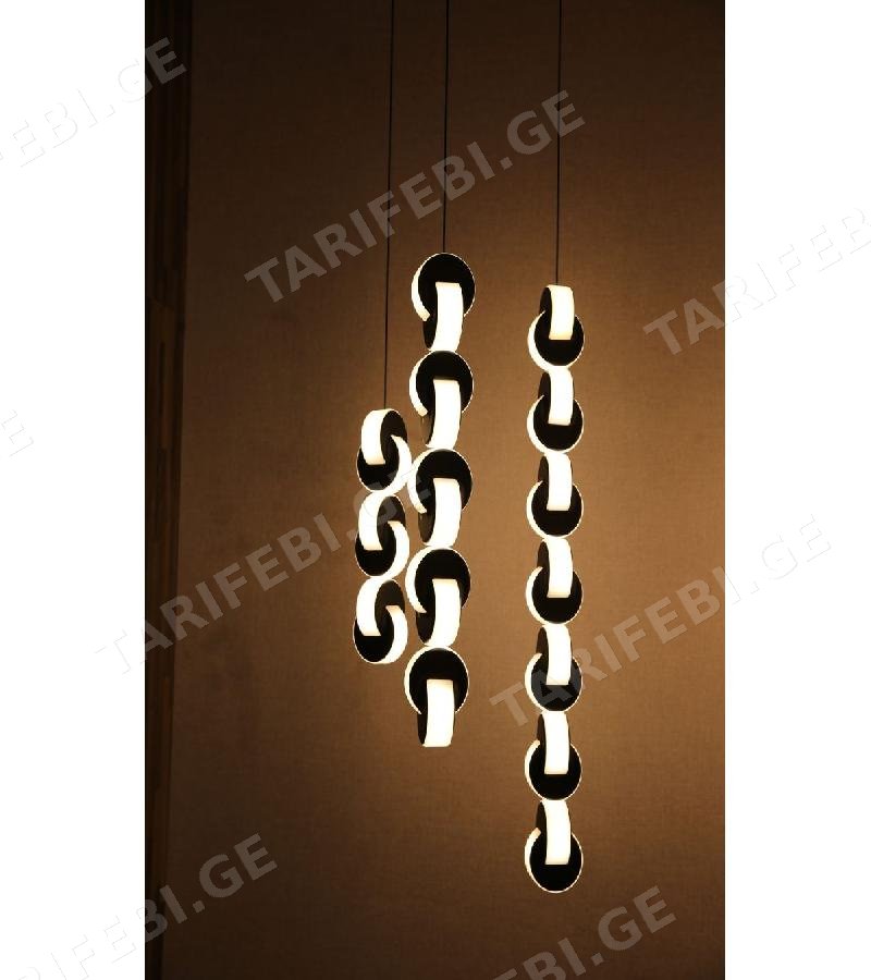 ჭაღი LED #1895-5L.BL / BLACK შავი