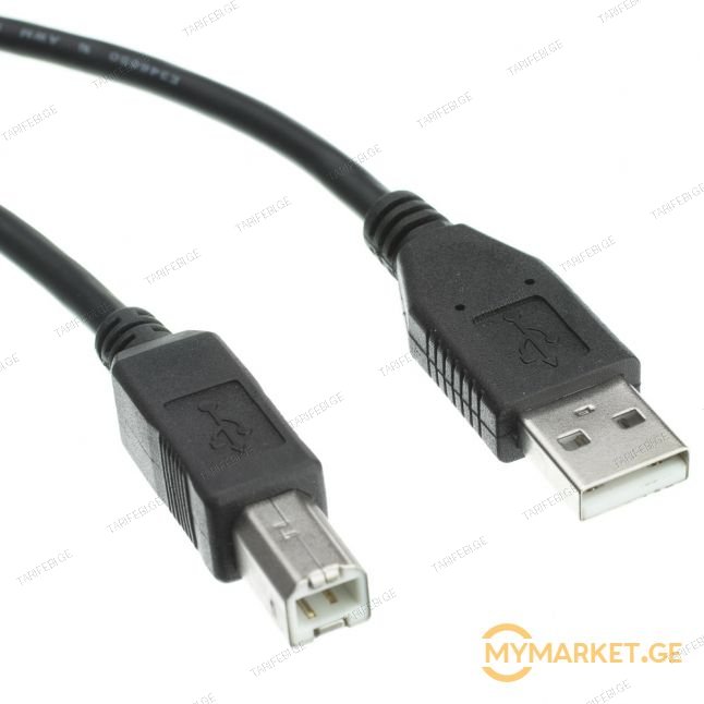 A type B type USB cable პრინტერის კაბელი