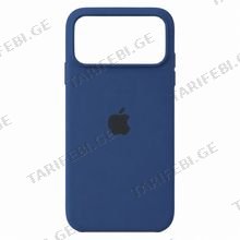 iPhone 17 Pro Max Silicone Case Blue მობილური ტელეფონის ქეისი