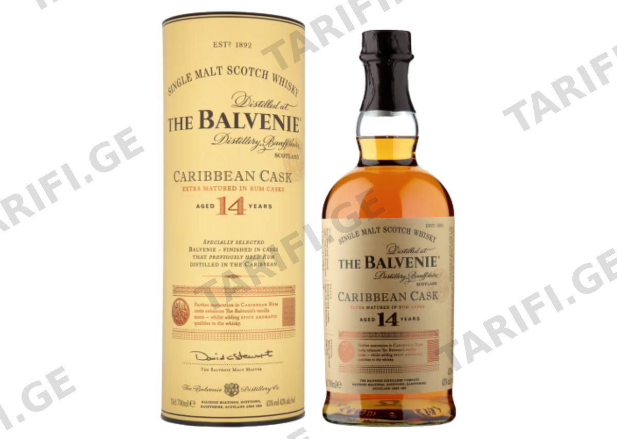 შოტლანდიური ვისკი Balvenie Doublewood, 14 წლიანი - 0.7L