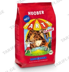 კრეკერი /Huober Brezel/ ორგანული ასორტი "PARTY" კლასიკური 009070 200 გრ