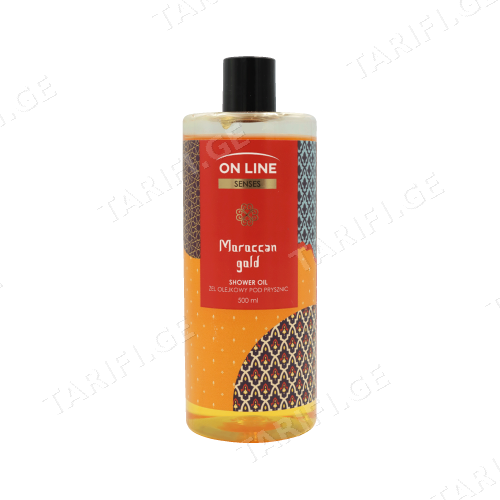 ონ ლაინ შხაპის ზეთი 2496 Senses Moroccan Gold 500მლ *