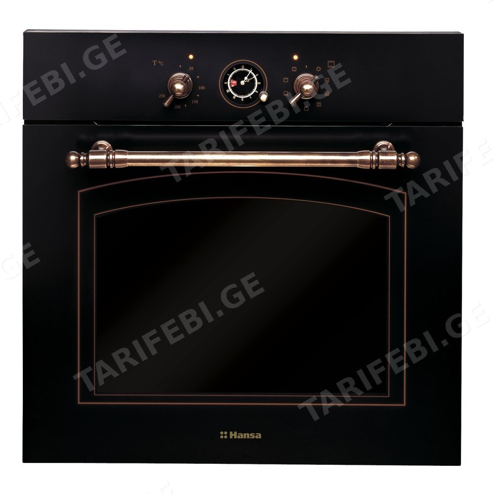 ჩასაშენებელი ელექტრო ღუმელი Hansa BOES68269, 3500W, 62L, Built-In Electric Oven, Black