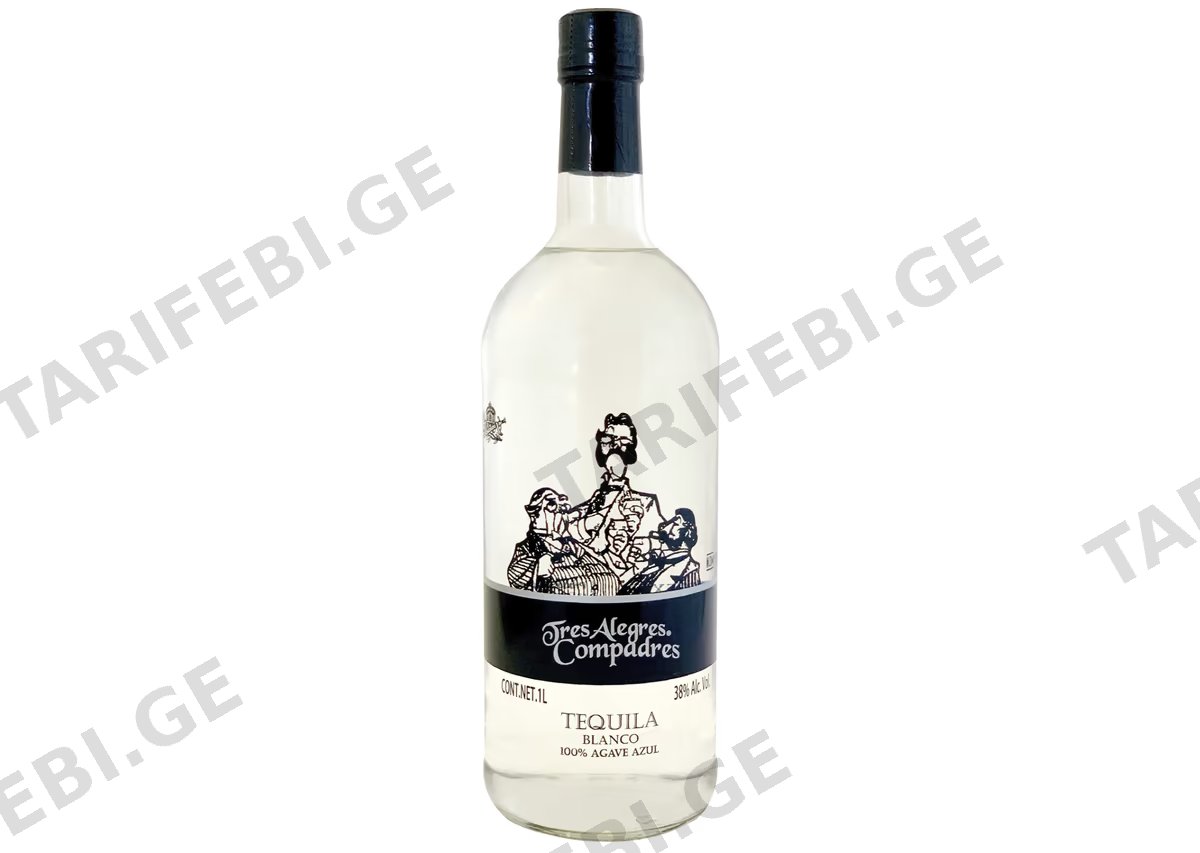 ტეკილა Tres Alegres Compadres Silver - 0.75L