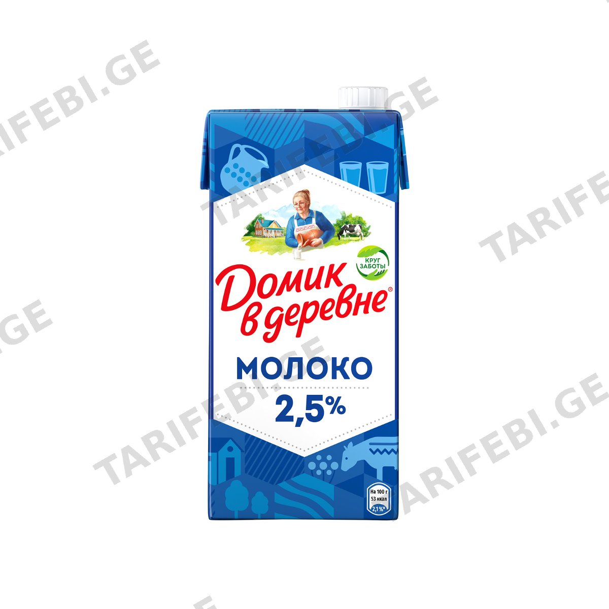 რძე "დომიკ ვ დერევნე" ულტრაპასტერიზებული 2,5% 950მლ