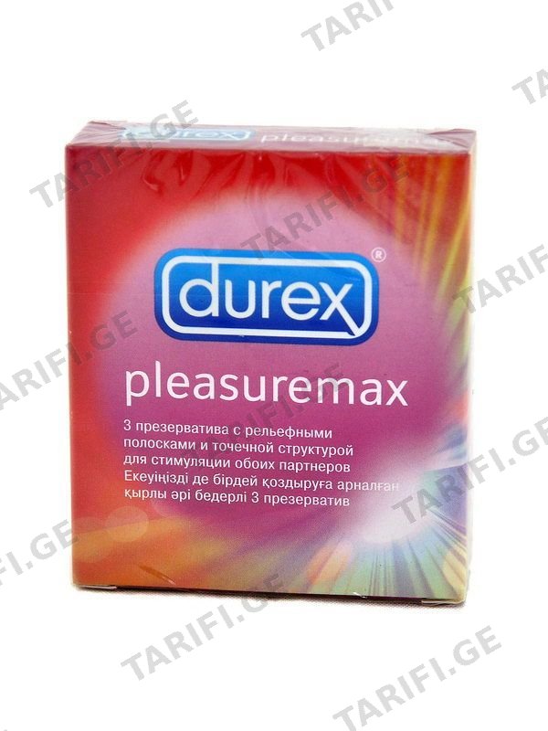 დურექსი პრეზერვატივი Pleasuremax N3 3989 Condom Durex Plejamax #3