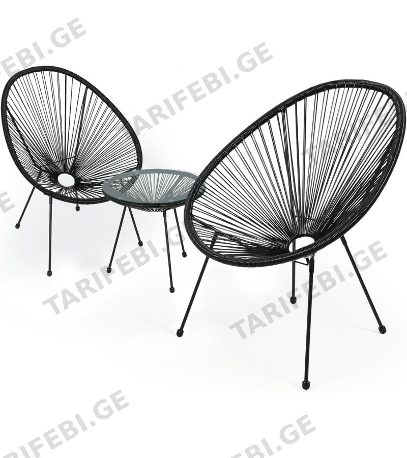 გარე მაგიდა FS1039T ზომა: φ46*H45cm-19x1.2mm ფერი. BLACK