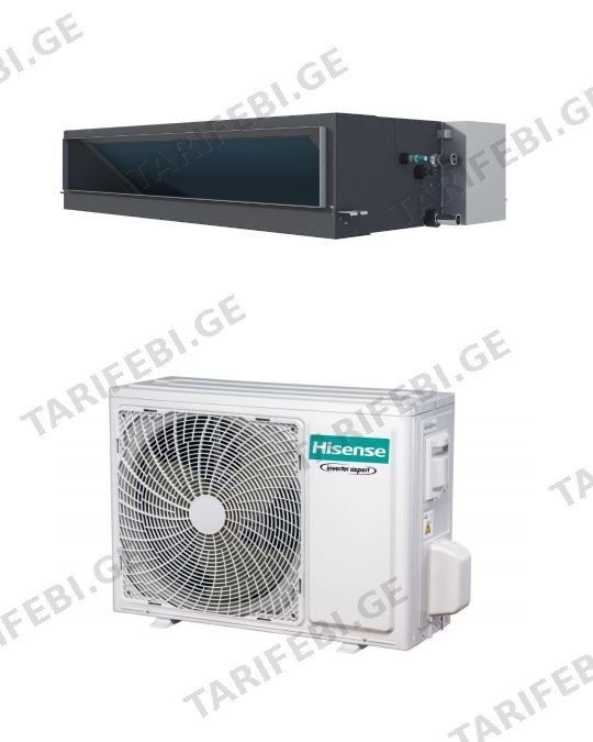 Hisense ADT-24UX4RCL8 / AUW-24U4RJ7 ინვერტერი არხული შიდა და გარე ბლოკი