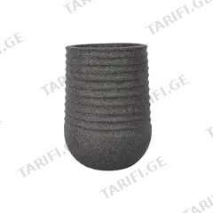 ქოთანი ყვავილის Mega Collections Titan Heron Egg Vase Rib Anthracite D28H37