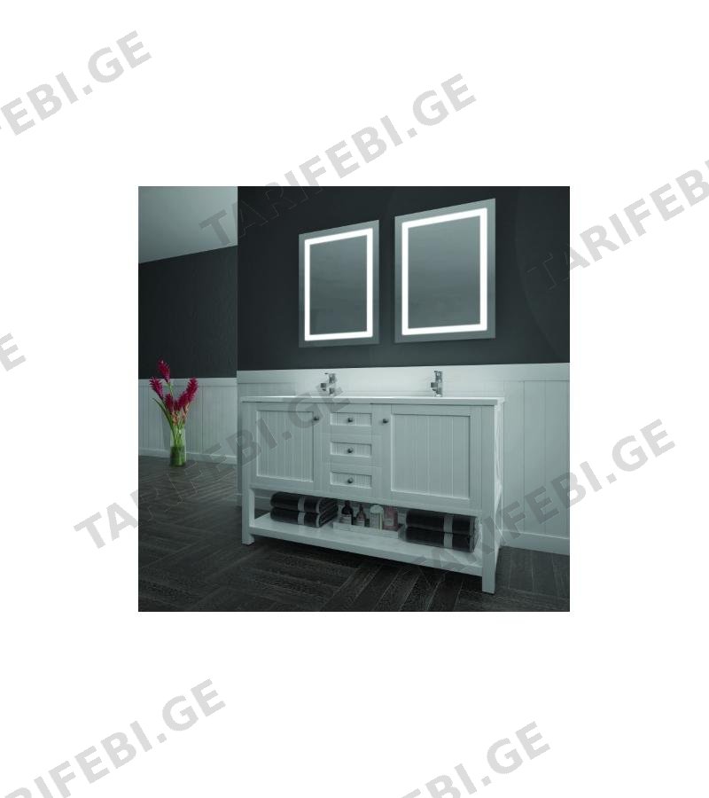 სარკე LED QUENN განათებით 50*70 LD-1011 მწარ. ROKO