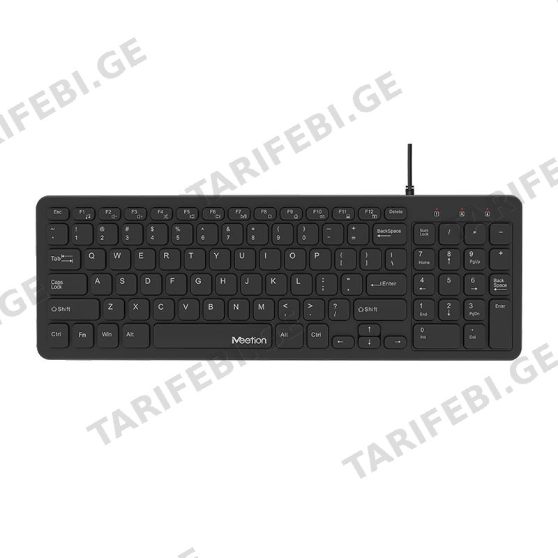 კლავიატურა MeeTion K410 USB Wired Keyboard Black