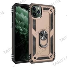 iPhone 11 Pro Max Sofia Ring Case სილიკონის ქეისი ბეჭდით - ოქრო