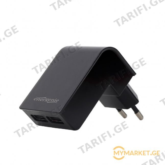2-port universal USB charger, 2.1 A, black ( EG-U2C2A-02)