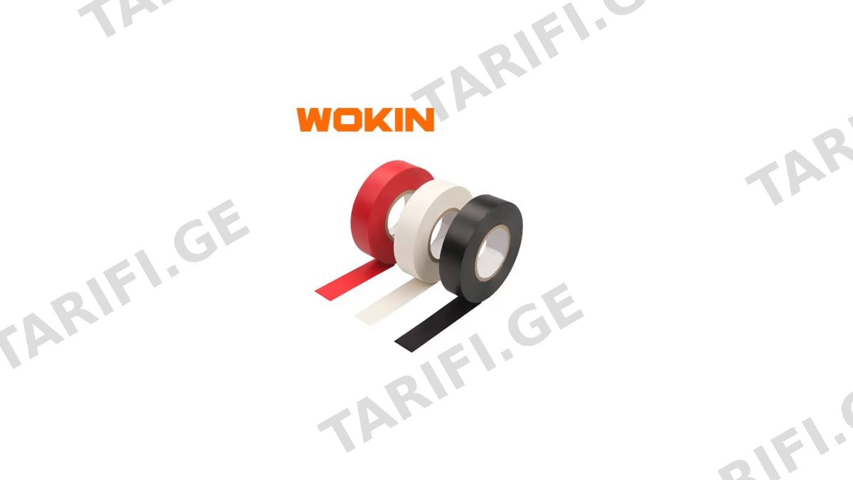 საიზოლაციო ლენტი Wokin 550000, 9.15m, PVC Insulating Tape, Black