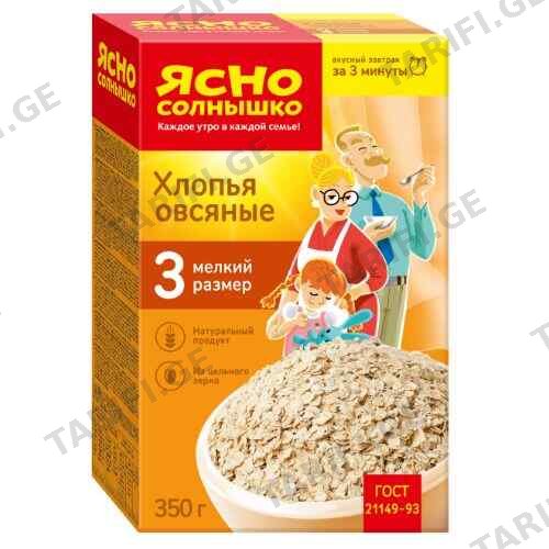 ფანტელი შვრიის /სოლნიშკო/ №3 350გრ
