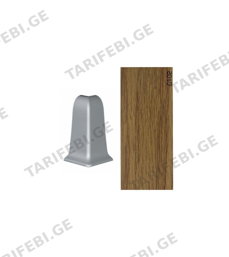 პლასტ. პლინტუსის ფიტინგი APOLLO GLOSS - გარე კუთხე C-102 პრიალა