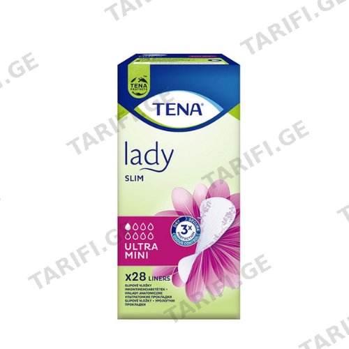 ტენა - უროლოგიური საფენი ქალის tena lady სლიმ ნორმალი #28