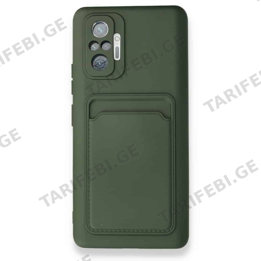 Xiaomi Redmi Note 10 Pro Kelvin Case ბარათის ჩასადებით სილიკონის ქეისი