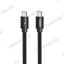 REMAX Kerolla Series 100W Aluminum Fast Charging Data Cable Type-c C-C RC-196c Black