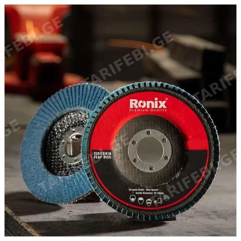 სახეხი დისკი კუთხსახეხისთვის RONIX RH-3841 125მმ P60