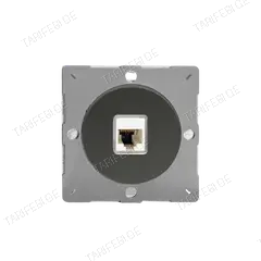 როზეტი Varilight PC RJ45 cat6 ირიდიუმი შავი