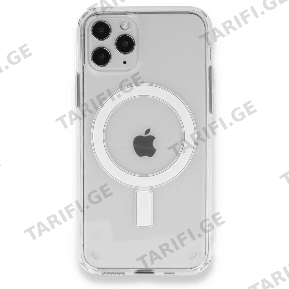 სილიკონის ქეისი Transparent Case with Magsafe iPhone 11 Pro Max