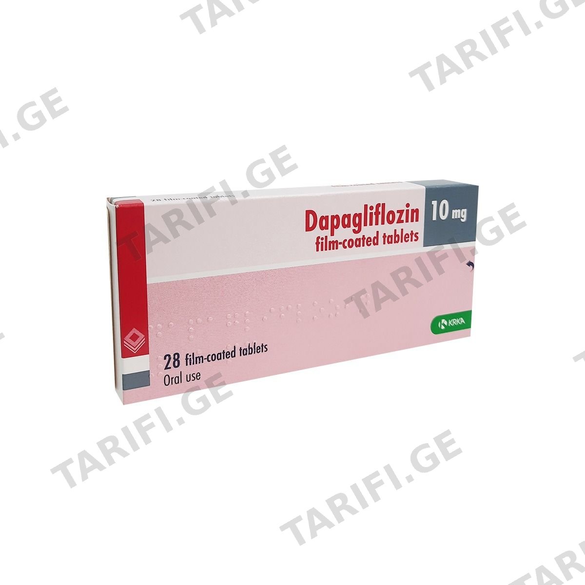 დაპაგლიფლოზინი კრკა - Dapagliflozin 10მგ 28 ტაბლეტი