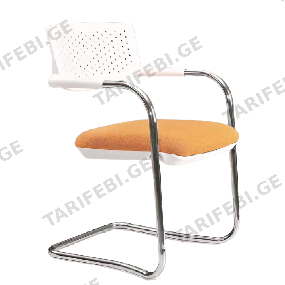 ვიზიტორის სავარძელი ALLX SF119, Visitor Chair, Silver/White