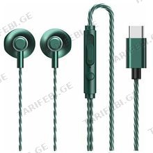 REMAX TYPE-C Wi red Earphone For Calls&Music RM-711a Green