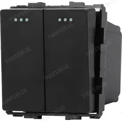 ჩამრთველი Socket Style 2 მექანიკური ორიანი 2G-2W შავი