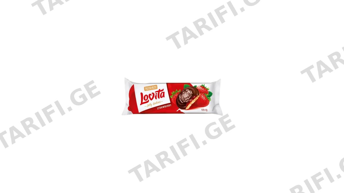 ROSHEN ორცხობილა ლოვიტა მარწყვის-135გრ