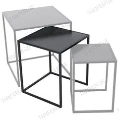 სადგამი ყვავილის ქოთნის Mega Collections Eton Sidetable Square Black W36H42