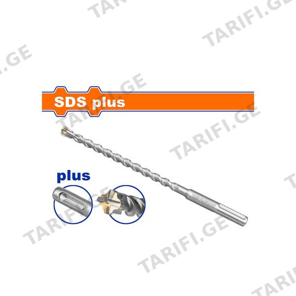 საბურღი პირი ბეტონისთვის 8X160მმ (WHD3202) SDS PLUS CROSS WADFOW