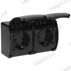 როზეტი ORNO AQUATIC 2 Schuko IP44 შავი