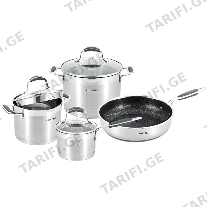 ქვაბების ნაკრები KAISA VILLA KV-30409 SILVER