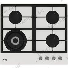 Beko HILW 64225 SW გაზის ჩასაშენებელი ქურის ზედაპირი