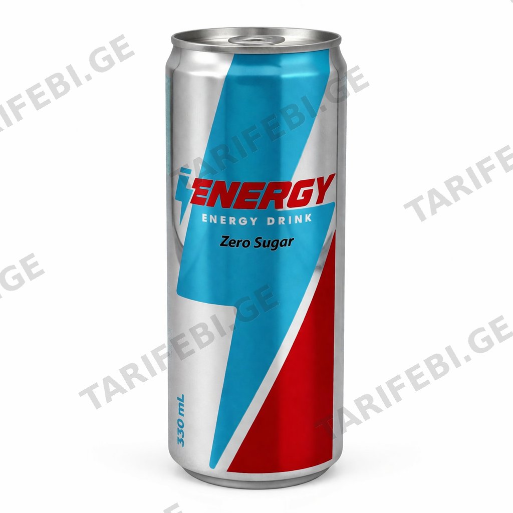 ენერგეტიკული სასმელი "iENERGY" უშაქრო 0,33ლ