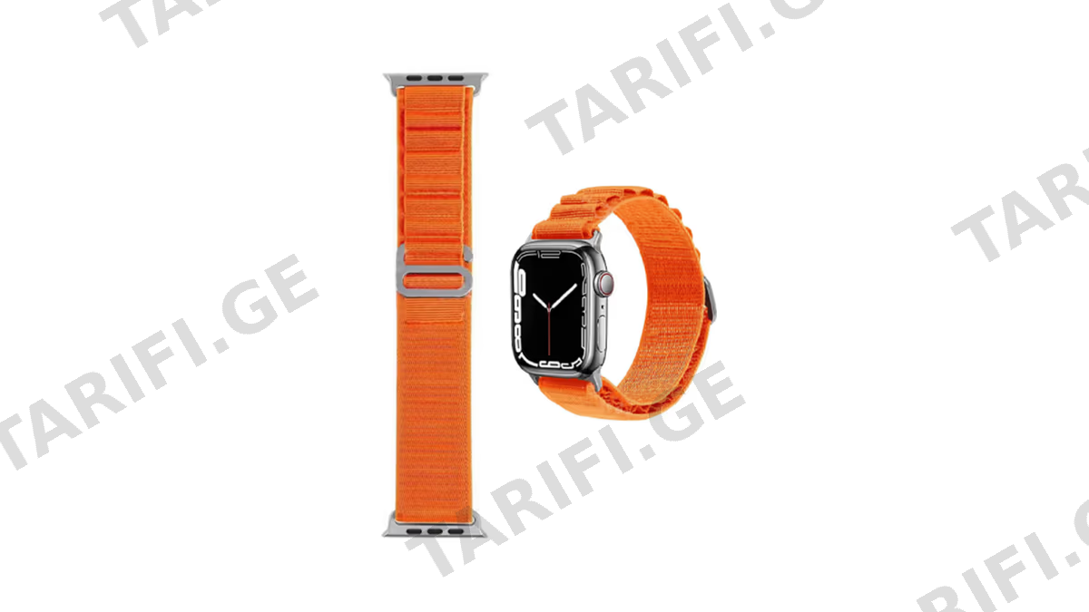 სმარტ საათის სამაჯური Wiwu 42/44/45/49 Nylon, Apple Watch Strap, Orange