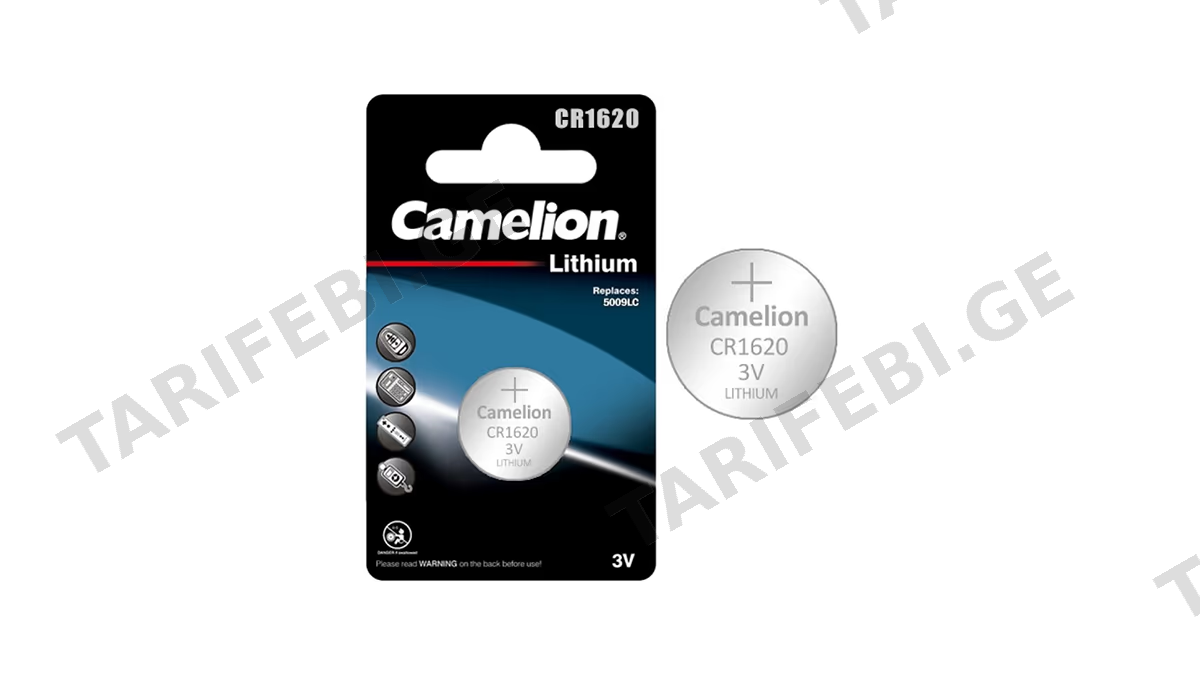 Camelion CR1620 ელემენტი (1ცალი) (2794)