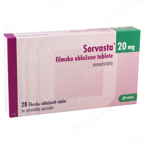 სორვასტა ტაბლეტი 20მგ #28 0 Sorvasta tab 20mg #28